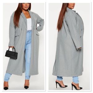 Fashion Nova Nyla Coat - Slate Blue Sz XL 100% Polyester NWT